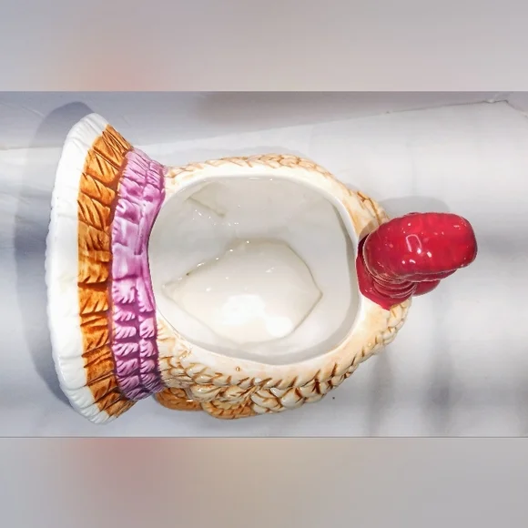 Lefton Ceramic Turkey Planter 06484 Thanksgiving Decor 6" Tall VTG 1987 - Picture 3 of 6